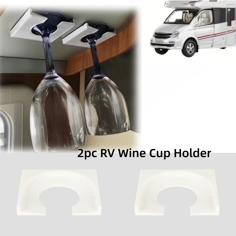 Wine & Beer Shop - 2-teiliger Weinbecherhalter für Wohnmobile mit selbstklebendem