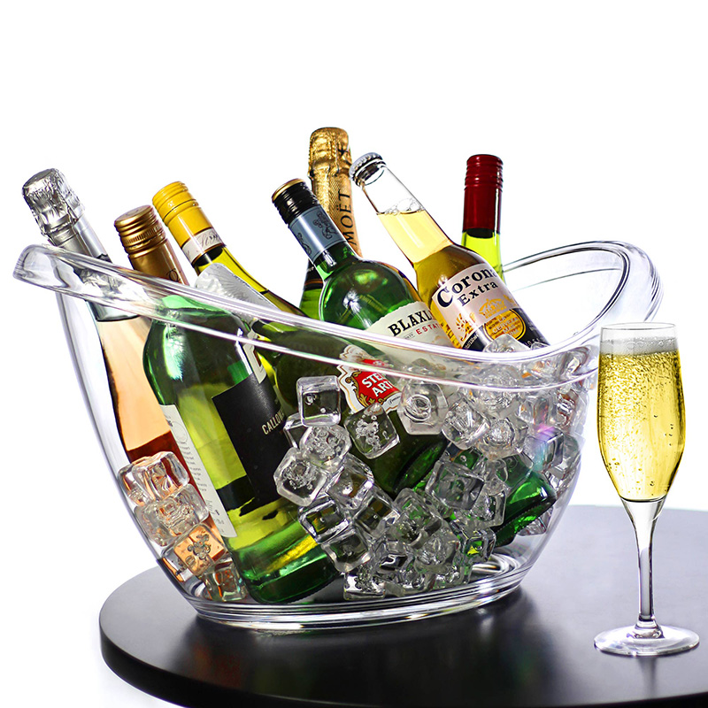 Wine Beer Mix - Nicht-LED-Eiskübel im Bootsstil für Bier, KTV,