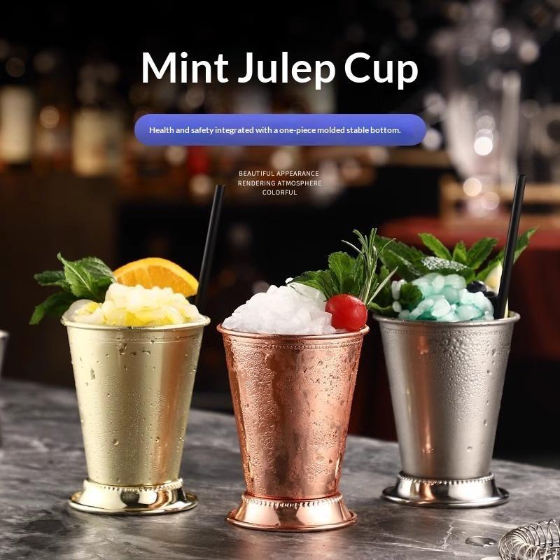 Wine Beer Mix - Edelstahl-Mint-Julep-Becher - Cocktail-Trinkgefäß für Martini, Mojito,