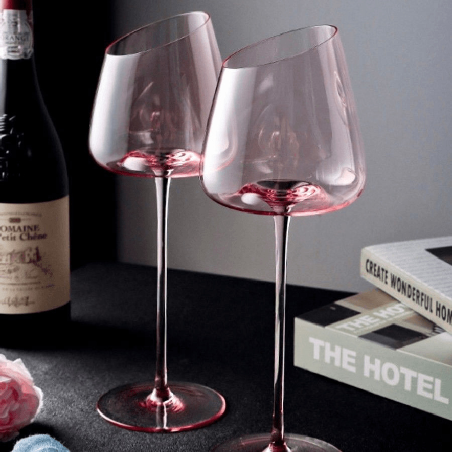 Französisches rosa Flamingo-Ro – Wine Glass Set Crystal Bewertung und Preis