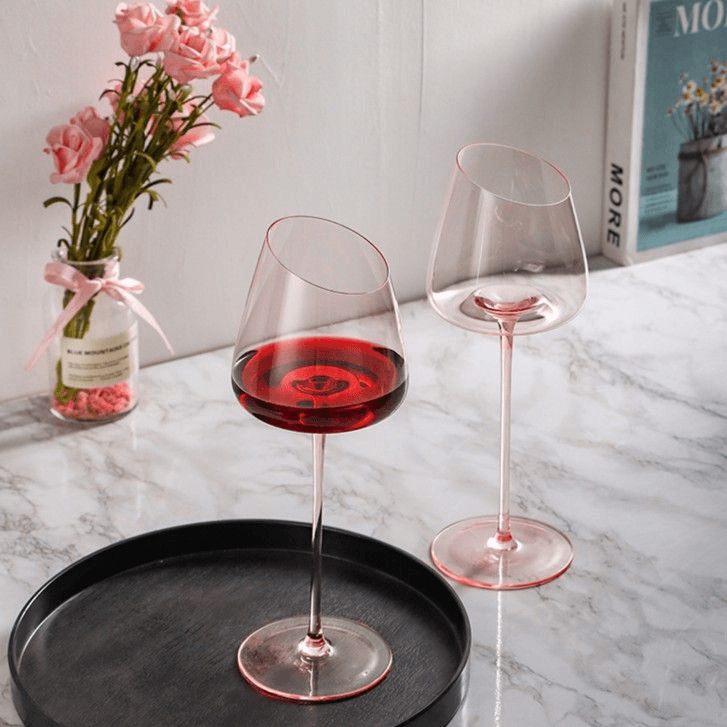 Französisches rosa Flamingo-Ro – Wine Glass Set Crystal Bewertung und Preis